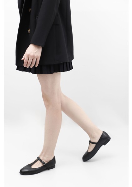 Kadın Siyah Mary Jane Hakiki Deri Babet fiyatları