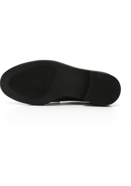 Kadın Siyah - Rugan Hakiki Deri Püsküllü Loafer Ayakkabı indirimleri