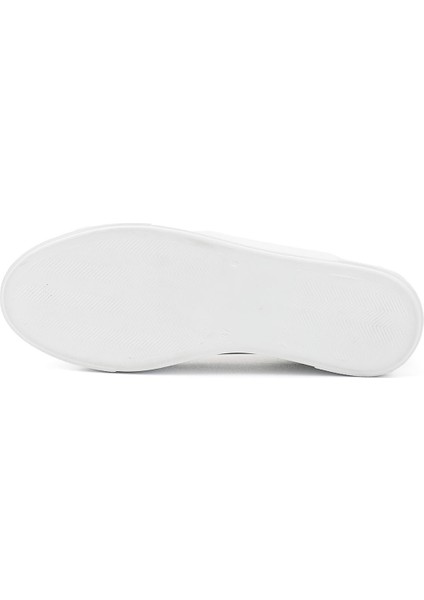 Kadın Antik Bej Bağcıklı Dolgu Taban Hakiki Deri Sneaker fırsatları