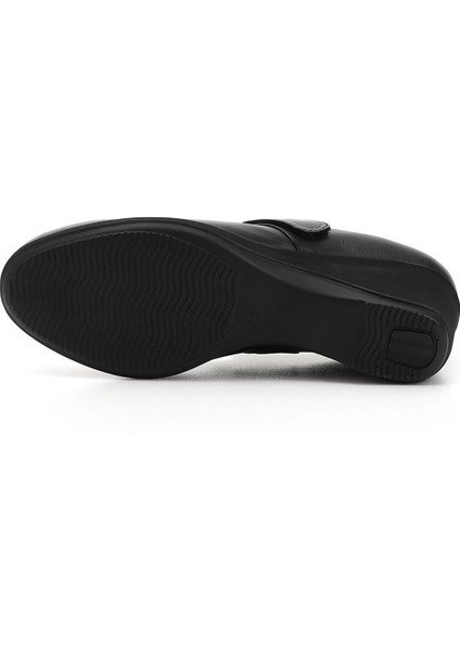 Kadın Siyah Dolgu Taban Hakiki Deri Mary Jane Ayakkabı indirimleri