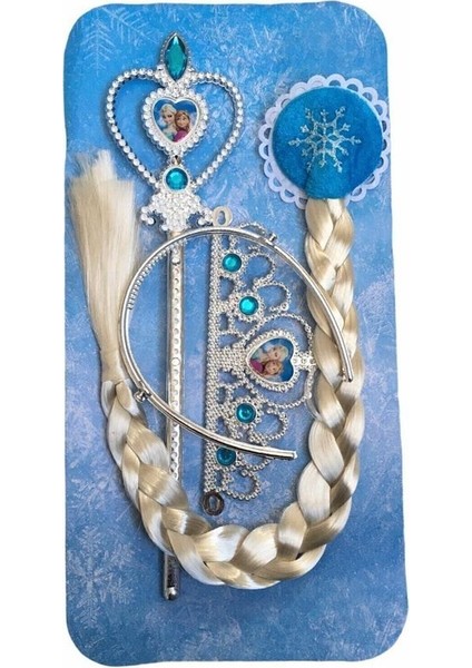 Elsa Frozen Saç Asa Taç Seti