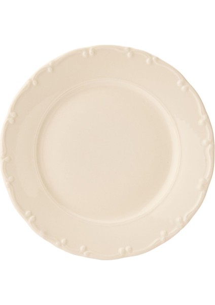 Krem Renk 25 cm Porselen Servis Tabağı, Şık ve Dayanıklı Sofralar Için Ideal fırsatları