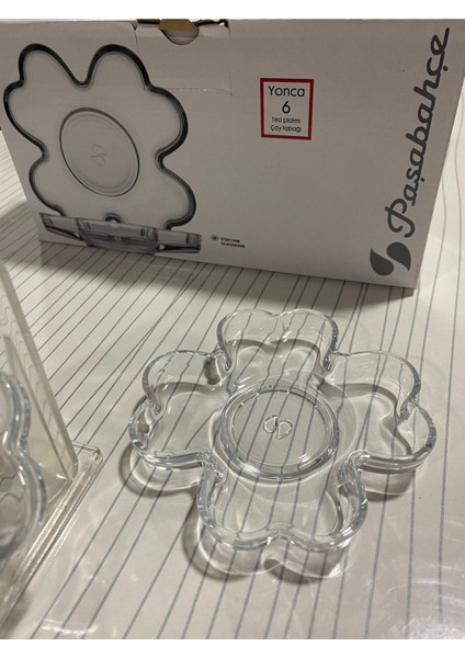 Yonca Serisi 6'lı Çay Tabağı Seti, Şık ve Renkli Turuncu Tasarım modelleri