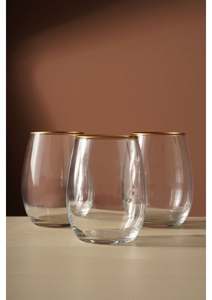 6'lı Meşrubat Bardağı Seti, Altın Detaylı, 570CC, Şık ve Dayanıklı Tasarım modelleri