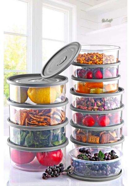 12'li Yuvarlak Mikrodalga ve Difriz Uyumlu Trio Saklama Kabı Seti fırsatları