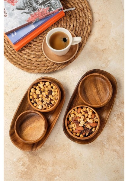 6 Parça Akasya Sunum ve Çerez Seti, Şık ve Pratik Ev Kullanımı Için Ideal fiyatları