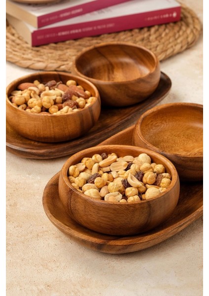 6 Parça Akasya Sunum ve Çerez Seti, Şık ve Pratik Ev Kullanımı Için Ideal fırsatları