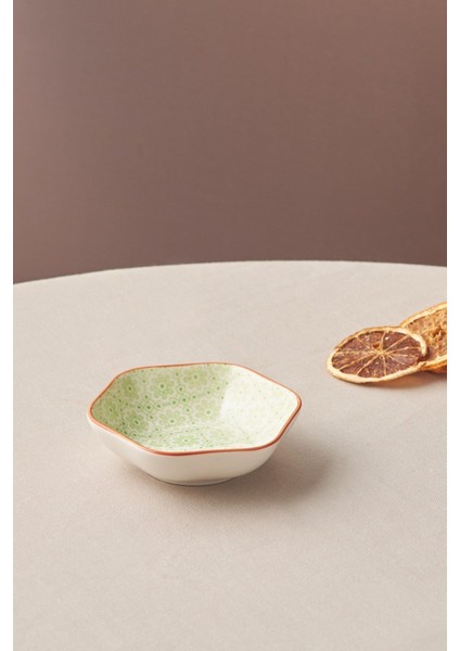 Yeşil Hexagon Çerezlik, 10 Cm, Şık ve Modern Tasarım, Ev ve Ofis Kullanımı Için Ideal