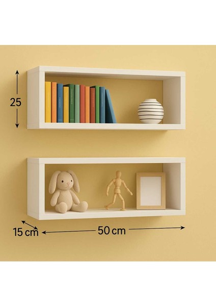 Duvara Monte Kitaplık Beyaz 2 Li Raf Duvar Rafı, Düzenleyici fiyatları