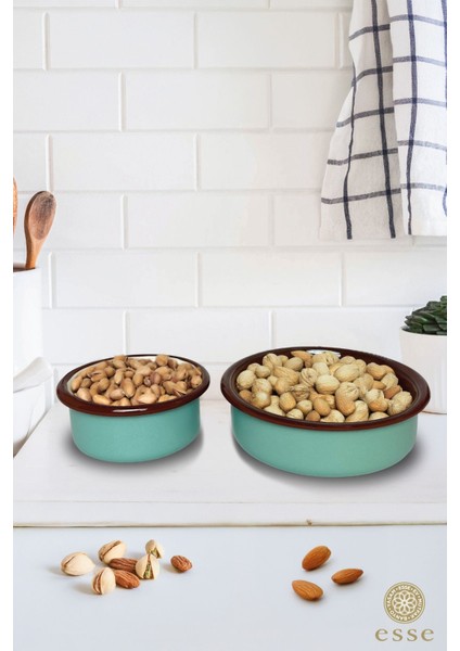 Mavi Emaye Çerezlik Seti, Şık ve Kullanışlı 2'li Ürün indirimleri