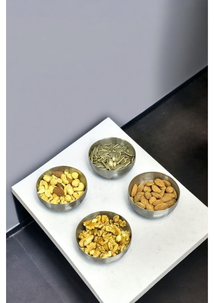 4'lü Paslanmaz Çelik Çerezlik Seti, Şık ve Dayanıklı Tasarım fırsatları