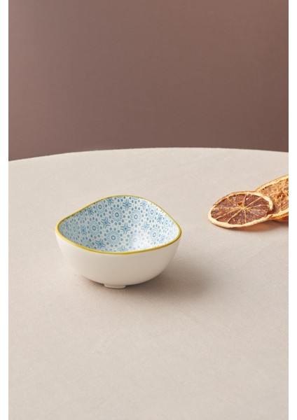 Mavi Floral Triangle Çerezlik, 10 Cm, Şık ve Kullanışlı Tasarım