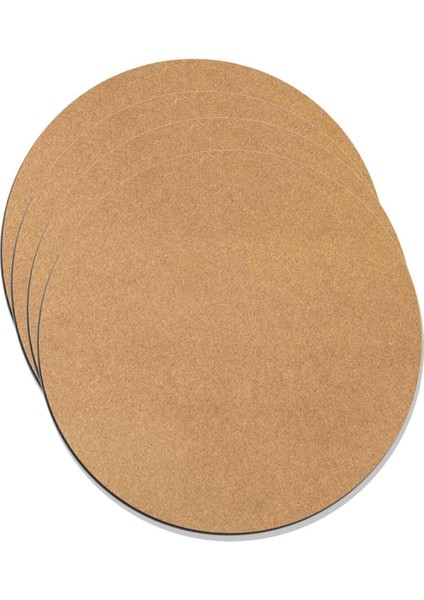 12'li Ahşap Supla Levha, 33 Cm, 3 Mm, Yuvarlak, Kahverengi, Şık ve Dayanıklı