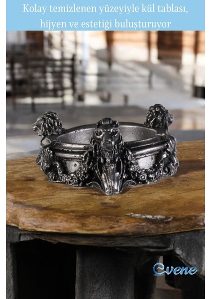 Şık Gümüş Eskitme Küllük, Dekoratif ve Zarif Tasarım, Estetik ve Işlevsel Kullanım modelleri