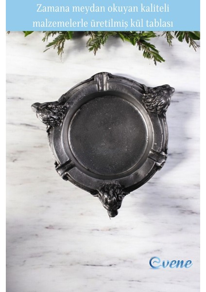 Şık Gümüş Eskitme Küllük, Dekoratif ve Zarif Tasarım, Estetik ve Işlevsel Kullanım fırsatları