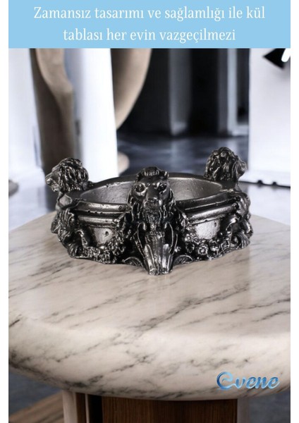 Şık Gümüş Eskitme Küllük, Dekoratif ve Zarif Tasarım, Estetik ve Işlevsel Kullanım indirimleri