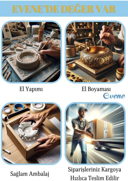 Şık Gümüş Eskitme Küllük, Dekoratif ve Zarif Tasarım, Estetik ve Işlevsel Kullanım