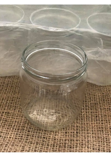 10 Adet Parlak Turuncu Cam Kavanoz 425 Cc, Şık ve Dayanıklı Saklama Çözümü