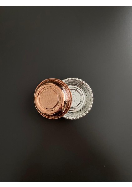 6'lı Bakır Çerezlik ve Sunum Seti, Renkli, 9x2,3 Cm, Şık ve Kullanışlı.