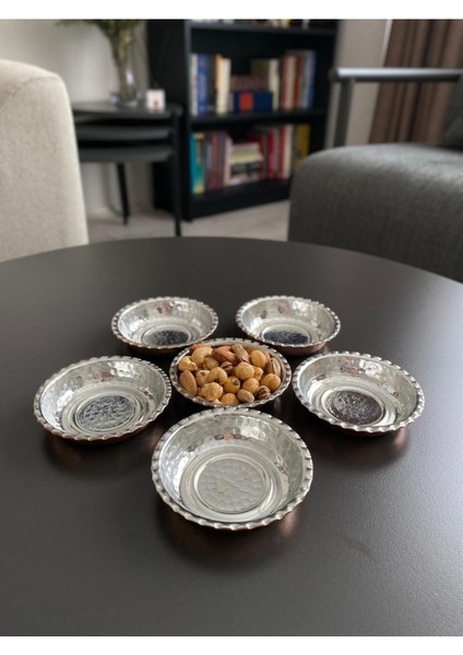 6'lı Bakır Çerezlik ve Sunum Seti, Renkli, 9x2,3 Cm, Şık ve Kullanışlı. fiyatları