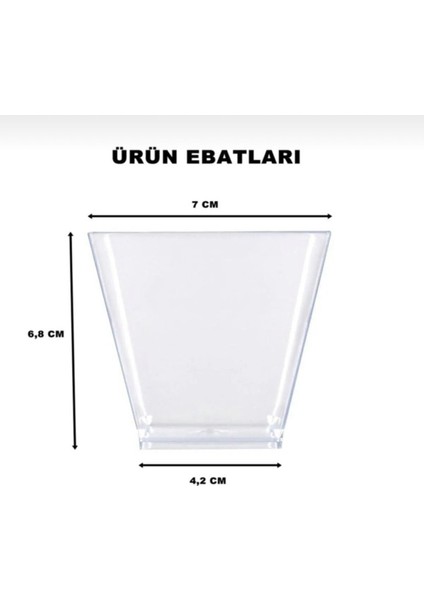 Şeffaf Akrilik Prizma Kase 200 ml 24'lü Set fiyatları