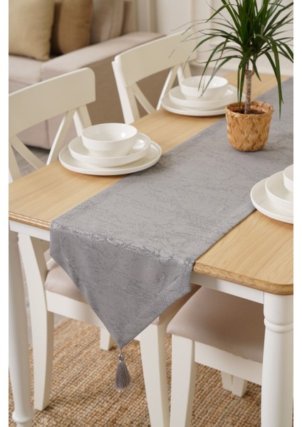 35CM x 300CM Gri Desenli Dekoratif Koşu Yolu, Şık ve Zarif Tasarım modelleri