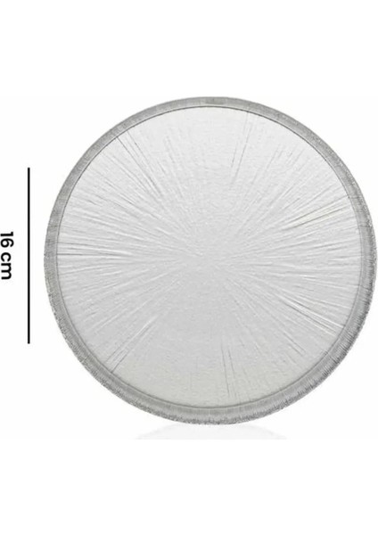 6 Parça Desenli Cam Mini Tatlı ve Pasta Tabağı Seti, 16CM, Turuncu Renk fiyatları