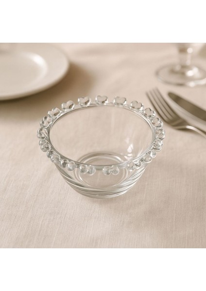 6'lı Cam Kase Seti, Tatlı, Çerez ve Sunumlar Için Şık ve Zarif Tasarım