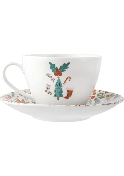 Beyaz 390CC Şık ve Zarif Çay Fincanı, Ruby Whisper Tasarımı