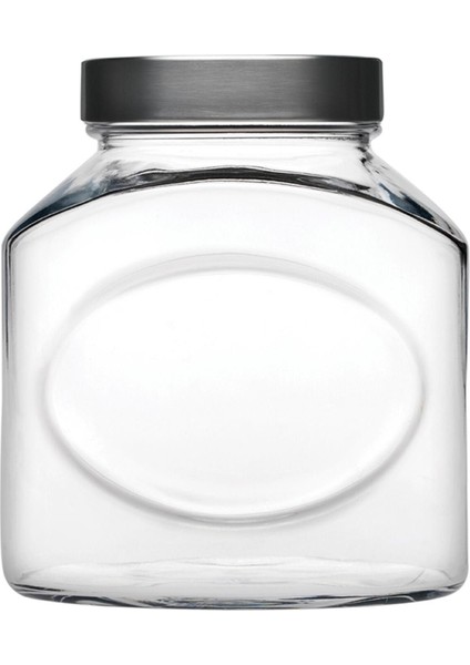 Elips Metal Kavanoz 1500 Cc, Beyaz, Şık ve Dayanıklı Saklama Çözümü