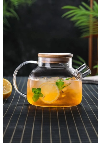 Cam Demlik 1200 Ml, Sağlıklı Çay Demleme Şık ve Dayanıklı Tasarım