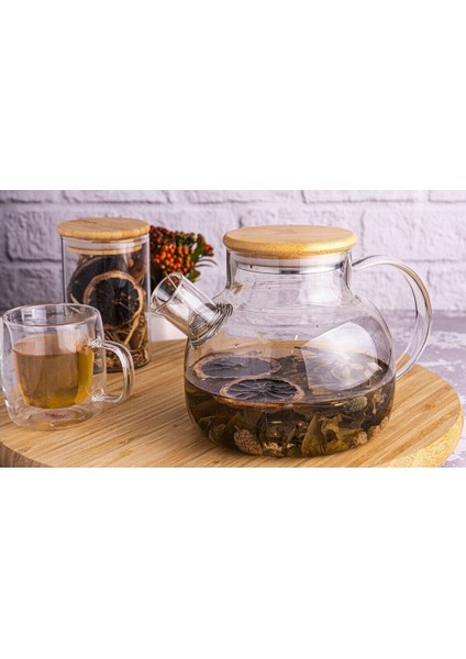 Cam Demlik 1200 Ml, Sağlıklı Çay Demleme Şık ve Dayanıklı Tasarım