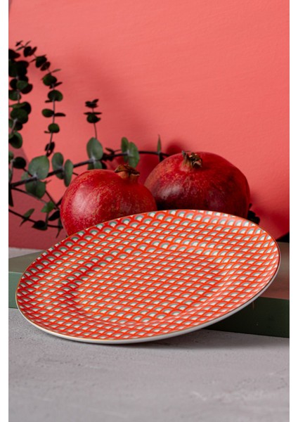 Kırmızı Nar Fine Bone Pasta Tabağı 21 Cm, Şık ve Zarif Tasarım ile Sofralarınıza Güzellik Katın fiyatları