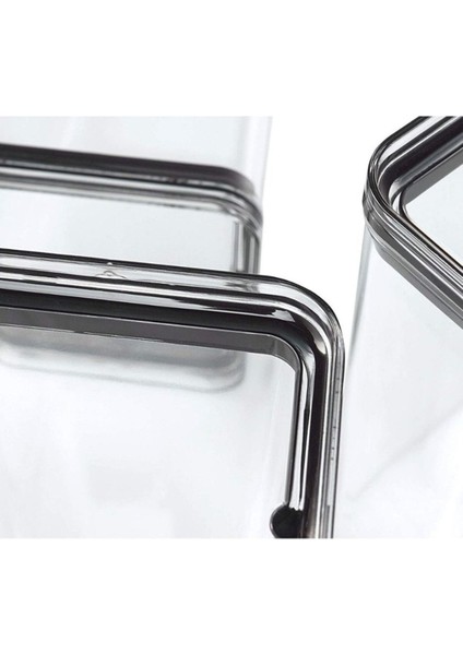 Renkli Deterjan ve Dikdörtgen Saklama Kutusu 2,9 Lt Vakum Kapaklı Çift Set indirimleri