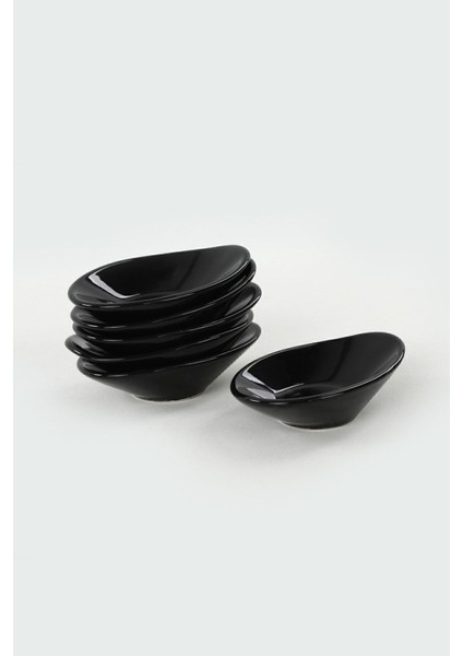 Siyah Dalga Çerezlik ve Sosluk Seti 12 Cm, 6 Adet fiyatları