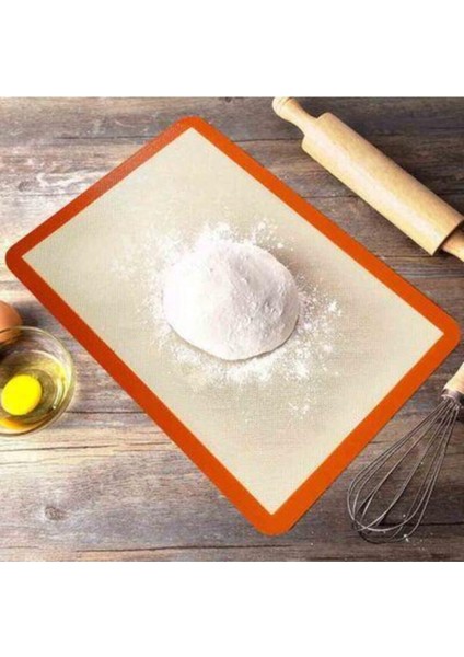 Turuncu, 30X40 Cm, Yanmaz ve Yapışmaz, Fırınlamaya Uygun Esnek Mat Yüzey