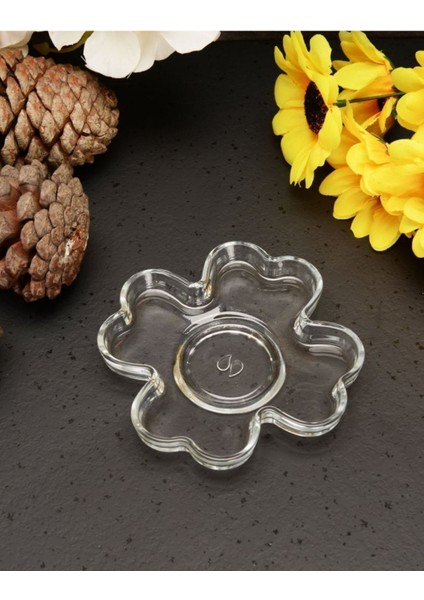 6'lı Beyaz Cam Çay Tabağı Bardak Altlığı Seti, Şık ve Kullanışlı Tasarım modelleri