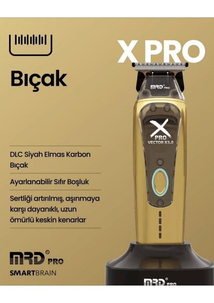 GMT-999 Pro-X 3.0 Profesyonel Sakal Kesme Makinesi Gold indirimleri