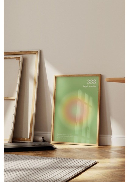 Renkli 3'lü Tablo Seti, Kelebek ve Sayılar Temalı, Şık ve Çerçevesiz Dekoratif Ürün