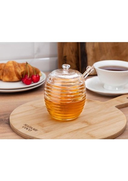 Turuncu Cam Bal Kavanozu, 240ML, Şık ve Kullanışlı Bal Saklama Kabı fırsatları