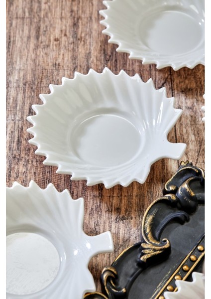 6 Parça Beyaz Porselen Reçellik Seti, Şık ve Kullanışlı Sofralar Için Ideal fiyatları