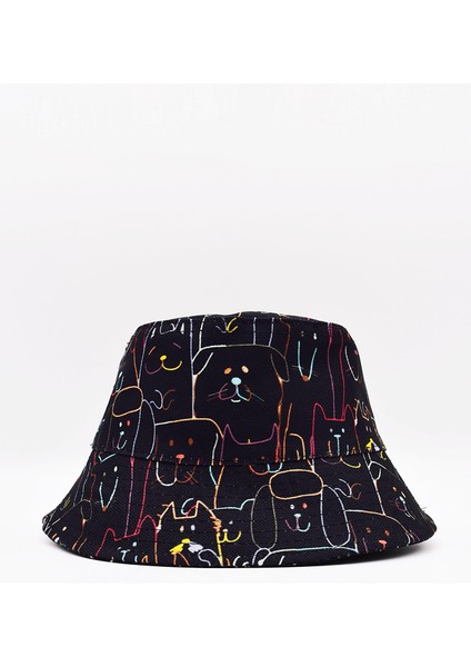 Desenli Kova Balıkçı Şapka Bucket Hat Siyah fiyatları