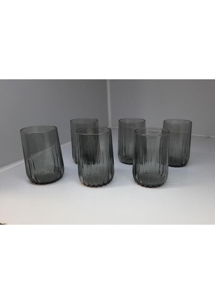 6'lı Gri Kahve Yanı Bardağı, 135 Cc, Şık ve Kullanışlı Tasarım