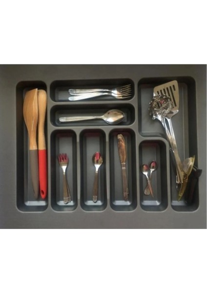 Gri Renk Çekmece Içi Düzenleyici, Ayarlanabilir 62X49 cm