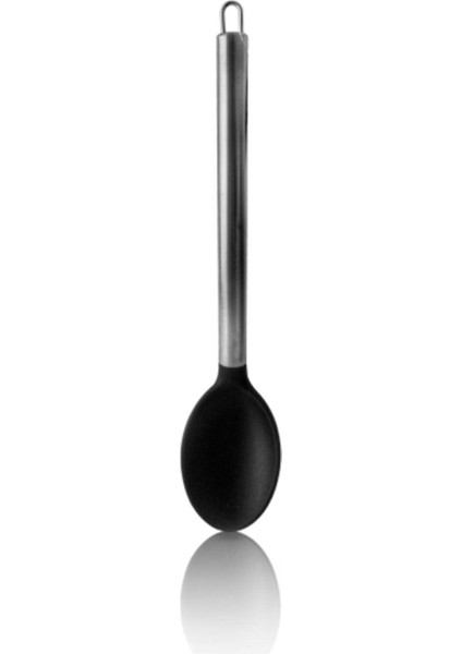 Siyah Silikon Kaşık, Metal Sap, 34 Cm, Dayanıklı ve Şık Mutfak Gereci fiyatları