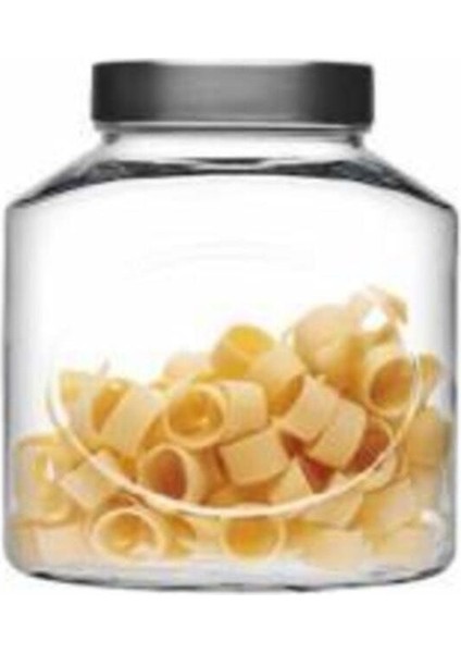 Oval Elips Kavanoz Seti, Metal Kapaklı, 1000 Cc, 2 Adet, Şık ve Kullanışlı Tasarım