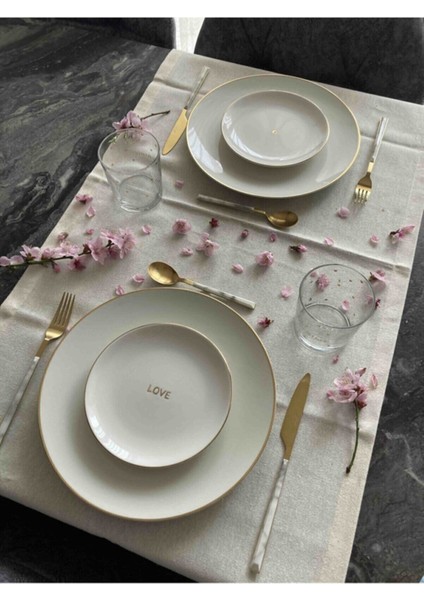 Kahverengi Doğal Keten Dekoratif Runner, Şık ve Otantik Ev Aksesuarı Seçeneği fiyatları