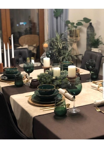 Kahverengi Doğal Keten Dekoratif Runner, Şık ve Otantik Ev Aksesuarı Seçeneği modelleri