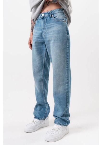 Açık Mavi Erkek Baggy Fit Kot Pantolon fiyatları