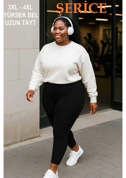 Kadın Büyük Beden Likralı Uzun Tayt ( 3XL - 4XL - 5XL ) modelleri